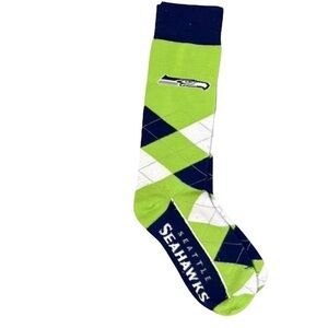 Seattle Seahawks Official NFL Designer Argyle Dress Socks!
